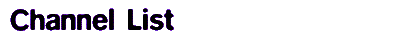 Cable TV channel guide