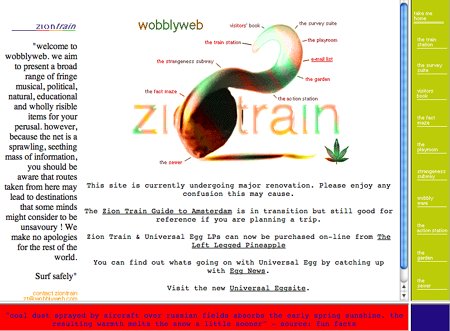 Archive | Zion Train's WobblyWeb