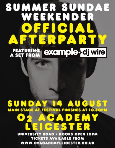 Official Afterparty featuring a set from Example & DJ Wire